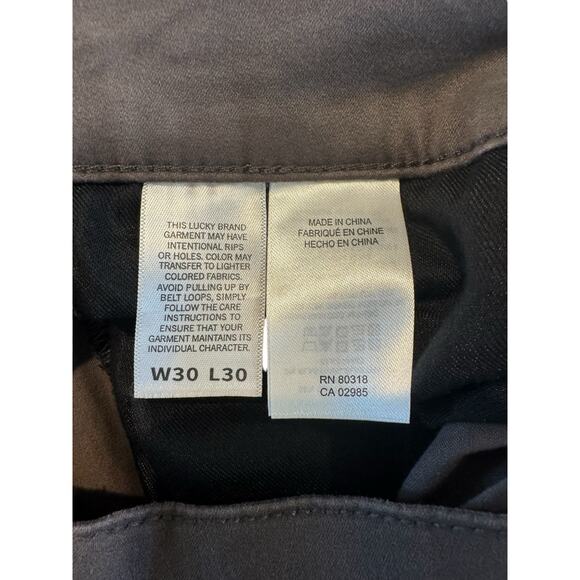 Lucky Brand 412 Athletic Slim Pants Men’s 30x30 Gray Brown Stretch Casual Jeans - Picture 8 of 9